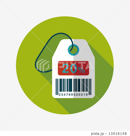 shopping sale price tag flat icon with long shadow,eps10 13016148