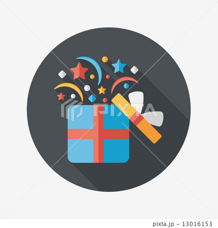 shopping present flat icon with long shadow,eps10 13016153