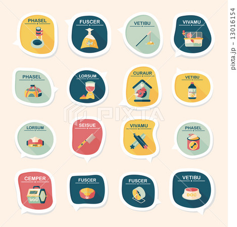 Pet bubble speech flat banner design background set, eps10 Pet bubble speech flat banner design background set, eps10 13016154