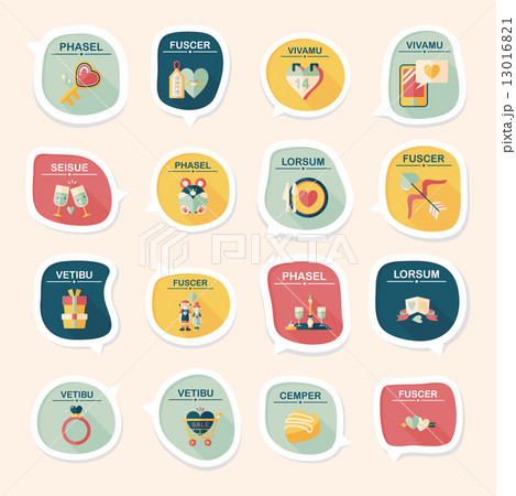 Valentine***s Day speech bubble banner flat design background se 13016821