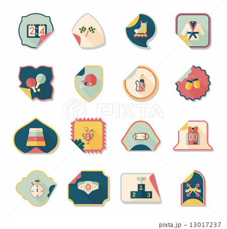 Sport sticker flat banner background set, eps10 13017237
