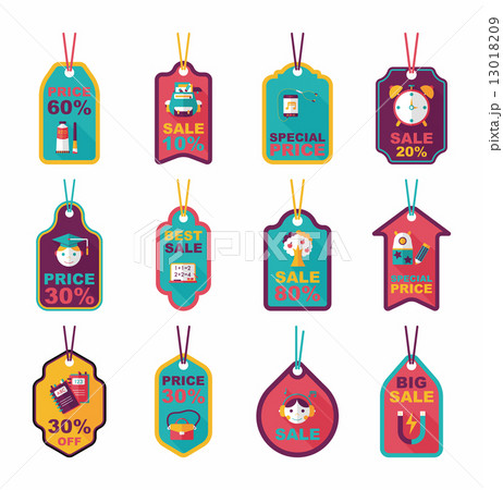 school tag flat banner background set, eps10 school tag flat banner background set, eps10 13018209