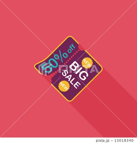 shopping advertising flyers flat icon with long shadow,eps10 13018340