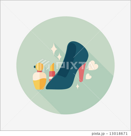 valentine's day girl costume flat icon with long shadow,eps10 13018671