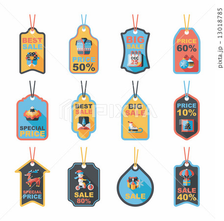 Christmas tag flat banner background set,eps10 13018785