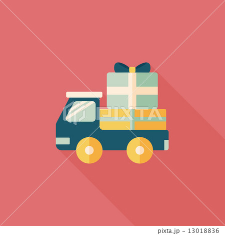 shopping freight transport flat icon with long shadow,eps10 shopping freight transport flat icon with long shadow,eps10 13018836