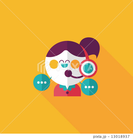 customer phone service flat icon with long shadow,eps10 13018937