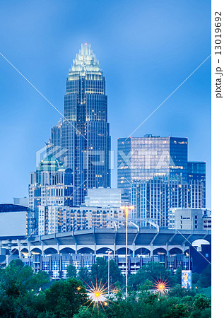 looking at charlotte the queen city financial district from a di 13019692