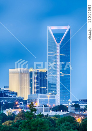 looking at charlotte the queen city financial district from a di 13019693