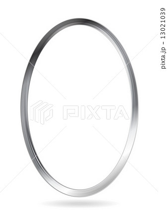 Steel metal ellipse frame. Vector border Steel metal ellipse frame. Vector border 13021039
