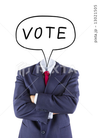 invisible businessman head think for vote invisible businessman head think for vote 13021505