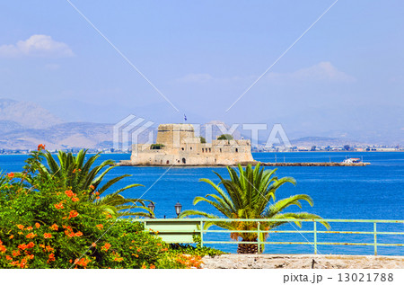 Bourtzi castle island in Nafplion, Greece Bourtzi castle island in Nafplion, Greece 13021788