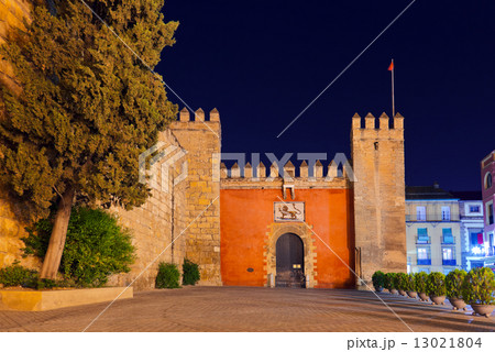 Gates to Real Alcazar Gardens in Seville Spain Gates to Real Alcazar Gardens in Seville Spain 13021804