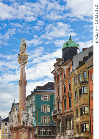 Our Lady statue at old town in Innsbruck Austria Our Lady statue at old town in Innsbruck Austria 13022322