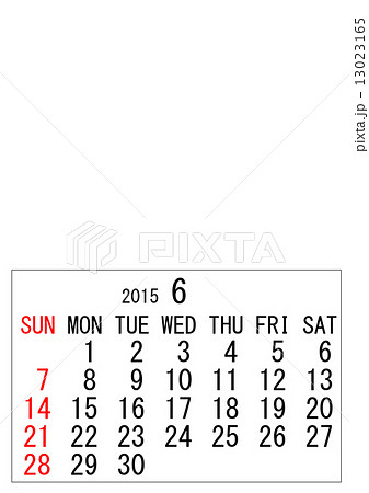 2015年カレンダー6月 好きな写真入れられます のイラスト素材 13023165 Pixta