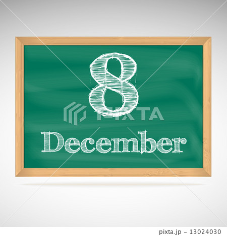 December 8, inscription in chalk on a blackboard 13024030