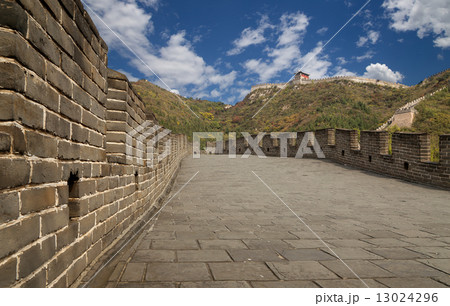 View of one of the most scenic sections of the Great Wall of China, north of Beijing View of one of the most scenic sections of the Great Wall of China, north of Beijing 13024296