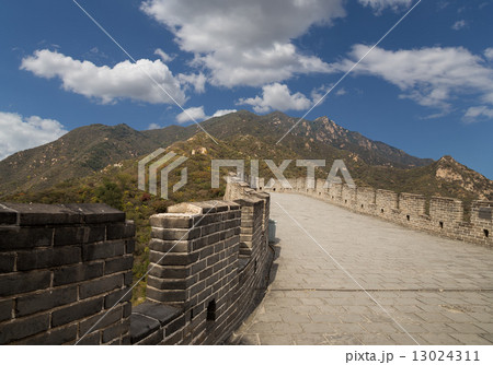 View of one of the most scenic sections of the Great Wall of China, north of Beijing View of one of the most scenic sections of the Great Wall of China, north of Beijing 13024311