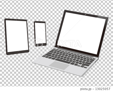 タブレット スマートフォン ノートパソコンのイラスト素材 13025057 Pixta