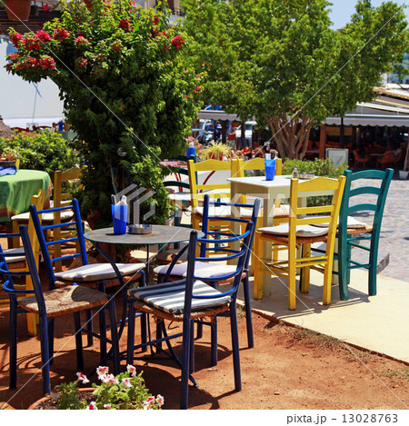 Outdoor restaurant, Greece Outdoor restaurant, Greece 13028763