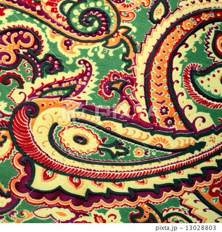 Traditional paisley pattern silk background 13028803