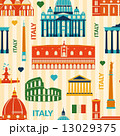 Landmarks of Italy seamless pattern 13029375
