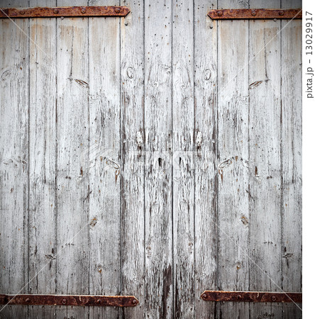 Retro vintage photo of a wooden gate. 13029917