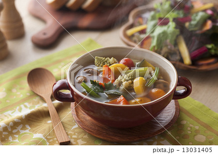ベジブロスを使った野菜スープ 13031405