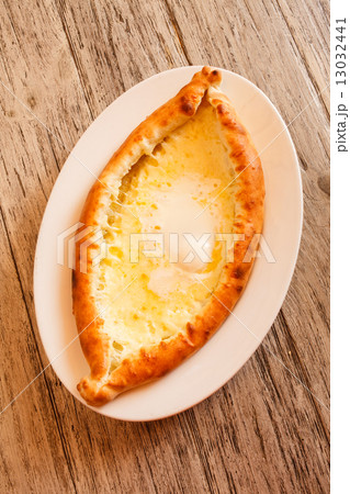 Ajarian khachapuri (Georgian cheese pastry) 13032441