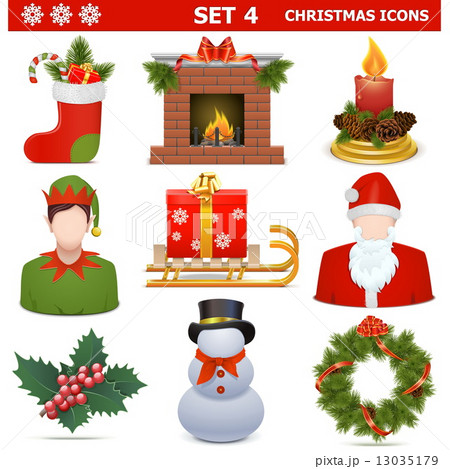 Vector Christmas Icons Set 4 Vector Christmas Icons Set 4 13035179