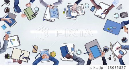 Group of Business People Having a Meeting Group of Business People Having a Meeting 13035827