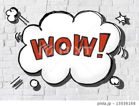 Text Wow on Brick wall Text Wow on Brick wall 13036168