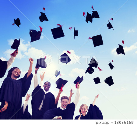 Group Of Diverse International Students Celebrating Graduation 13036169