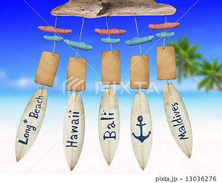 Beach Wind Chime with Copy Space Beach Wind Chime with Copy Space 13036276