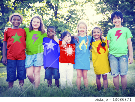 Children Friendship Bonding Happiness Outdoors Concept 13036371