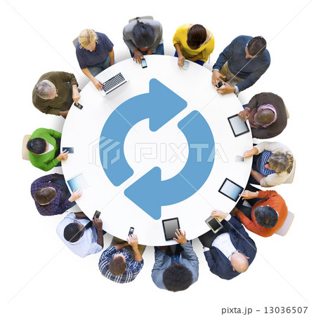 Multiethnic Group of Peolple Social Networking 13036507