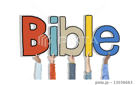 Group of Hands Holding Letter Bible 13036663