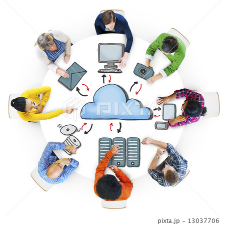 Group of People Brainstorming about Cloud Storage 13037706