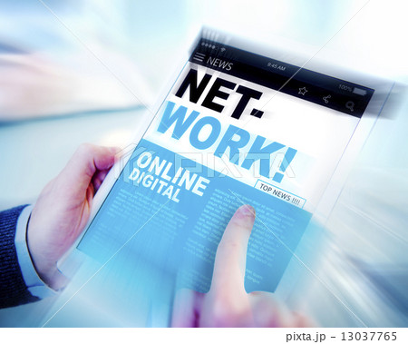 Digital Online News Headline Network Concept Digital Online News Headline Network Concept 13037765