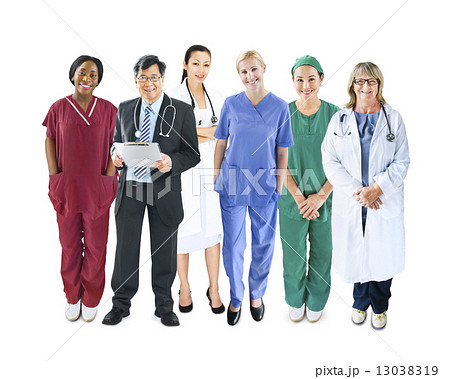Diverse Multiethnic Cheerful Medical Team Diverse Multiethnic Cheerful Medical Team 13038319