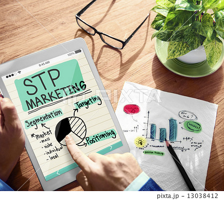 Digital Online STP Marketing Office Working Concept 13038412
