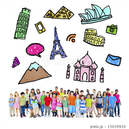 Large Group of Multiethnic Children Travel Destinations 13039920