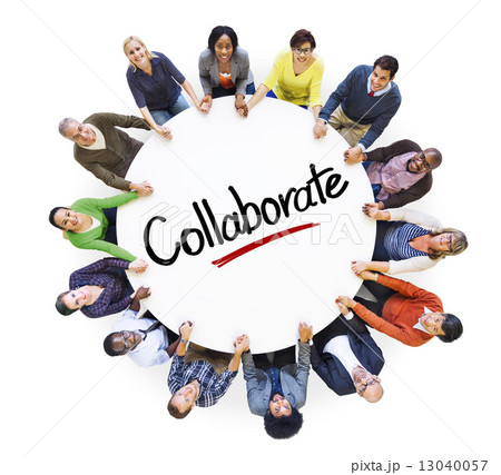 Diverse People in a Circle with Collaborate Concept 13040057