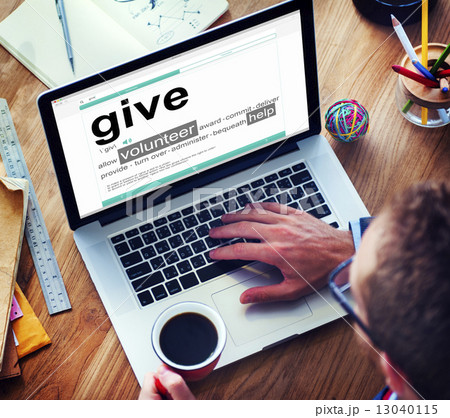 Digital Dictionary Give Volunteer Help Concept 13040115