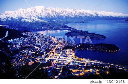 Mountain Cityscape Lake Beautiful Travel Destinations Concept 13040168