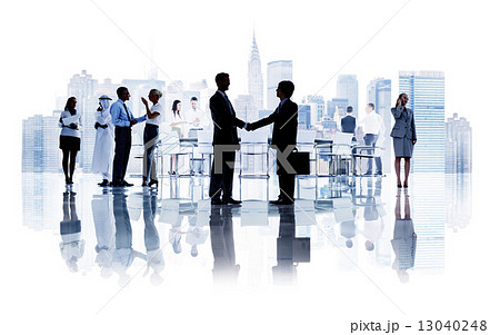 Silhouettes of Diverse Corporate Business People 13040248