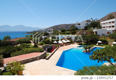 Recreation area of luxury hotel, Crete, Greece 13041257