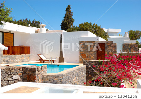 Swimming pool at luxury villa, Crete, Greece 13041258