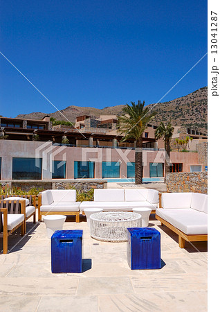 Recreation area at luxury hotel, Crete, Greece 13041287