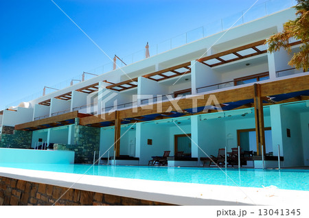 Swimming pool at luxury villa, Crete, Greece 13041345